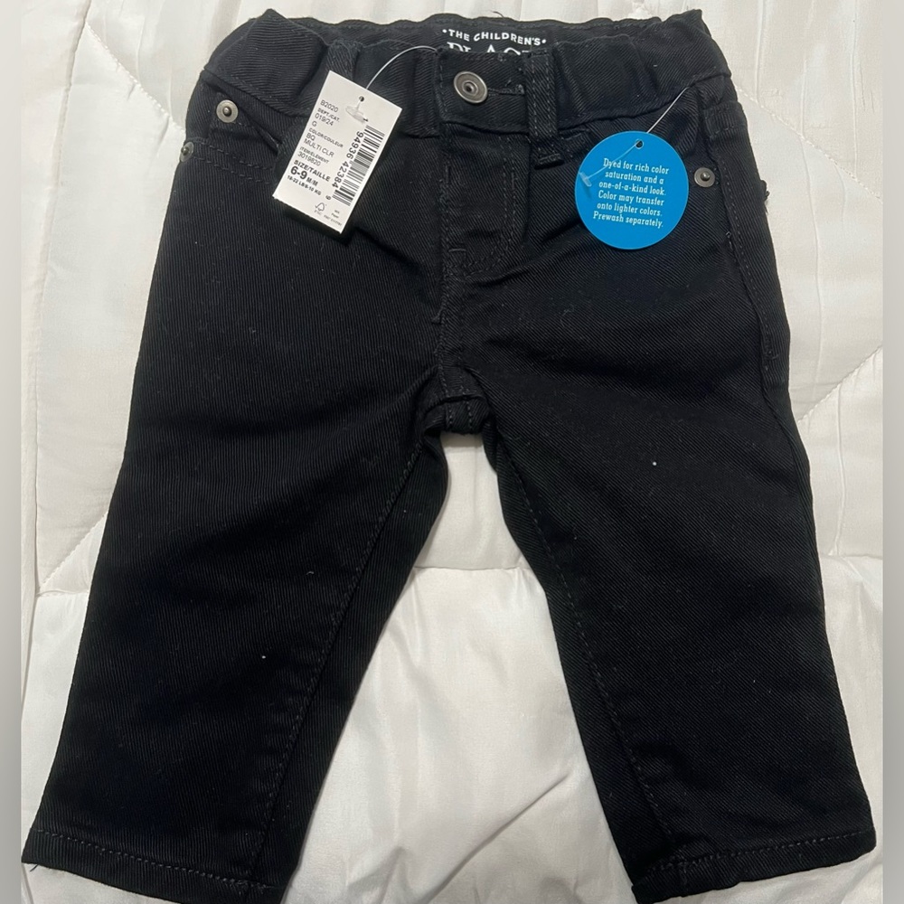 Children place skinny jeans NWT Size  6/9 m black